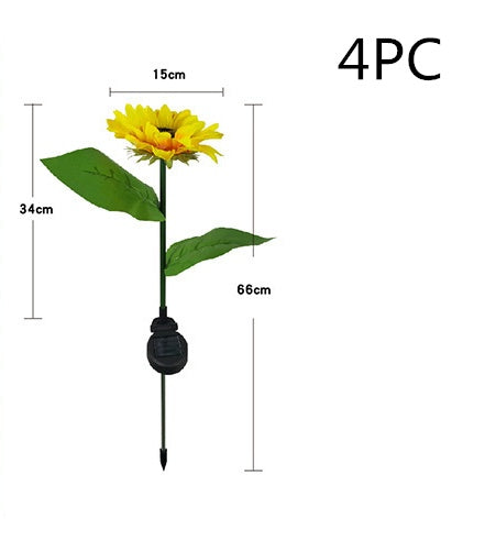 Lampade solari a LED a forma di girasole