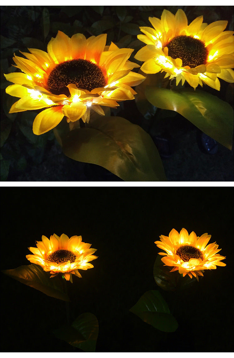 Lampade solari a LED a forma di girasole
