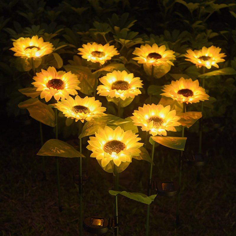 Lampade solari a LED a forma di girasole