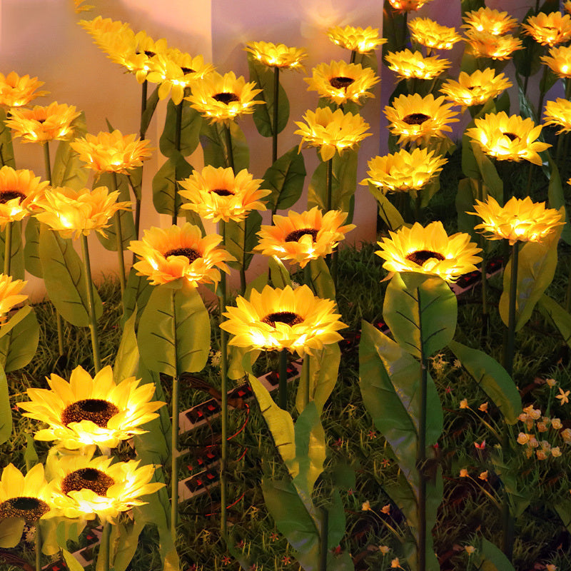 Lampade solari a LED a forma di girasole