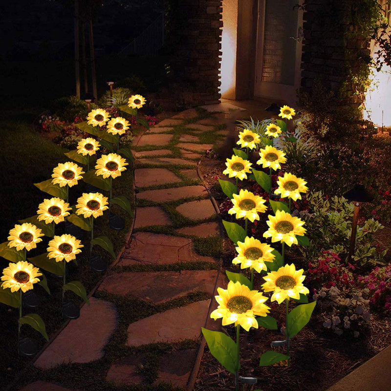 Lampade solari a LED a forma di girasole
