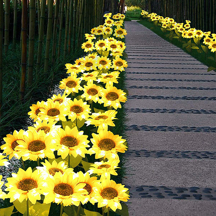 Lampade solari a LED a forma di girasole