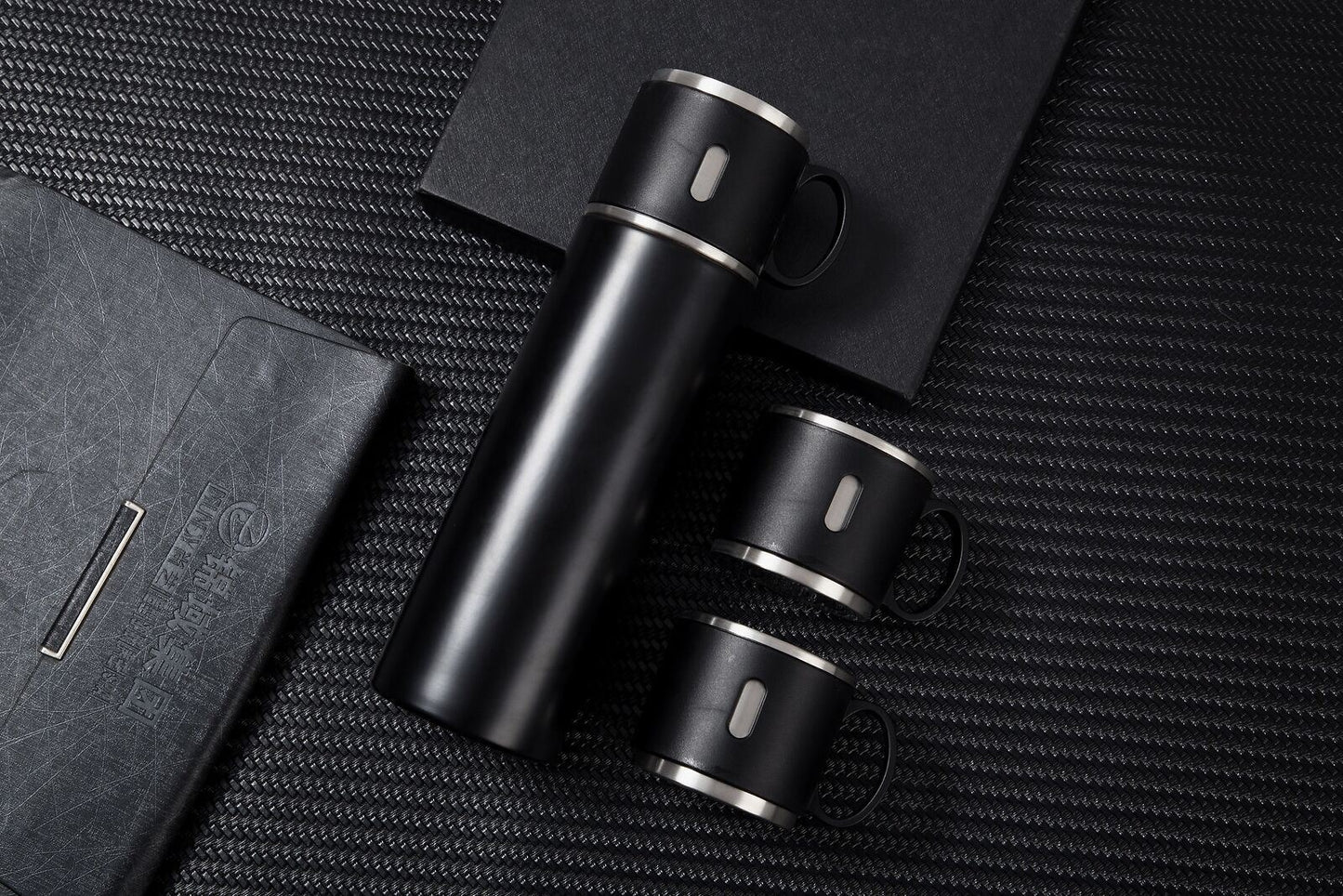 Thermos da 500 ml con tazze in acciaio inox con tazza per caffè acqua bevande calde e fredde