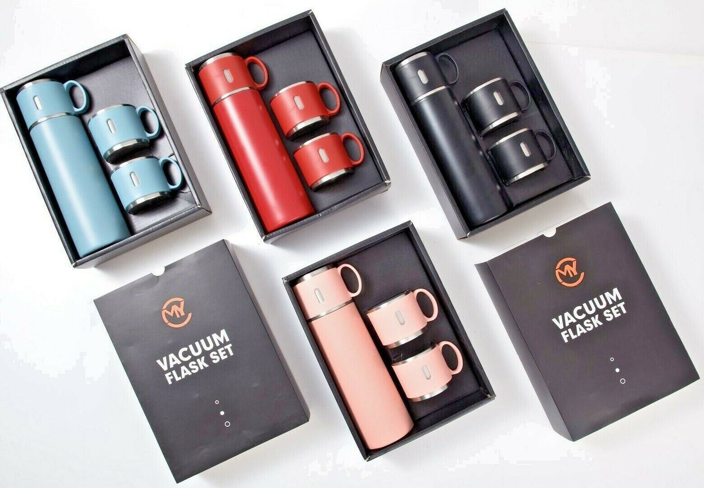 Thermos da 500 ml con tazze in acciaio inox con tazza per caffè acqua bevande calde e fredde