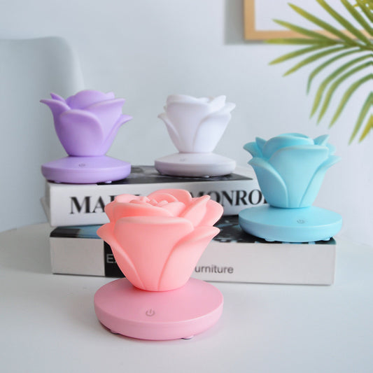 Luce notturna a forma di rosa romantica a 4 colori