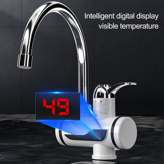 Rubinetto Elettrico Acqua Calda Miscelatore Istantaneo Caldaia Con Display Temperatura