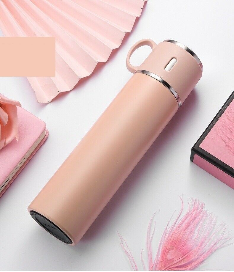 Thermos da 500 ml con tazze in acciaio inox con tazza per caffè acqua bevande calde e fredde